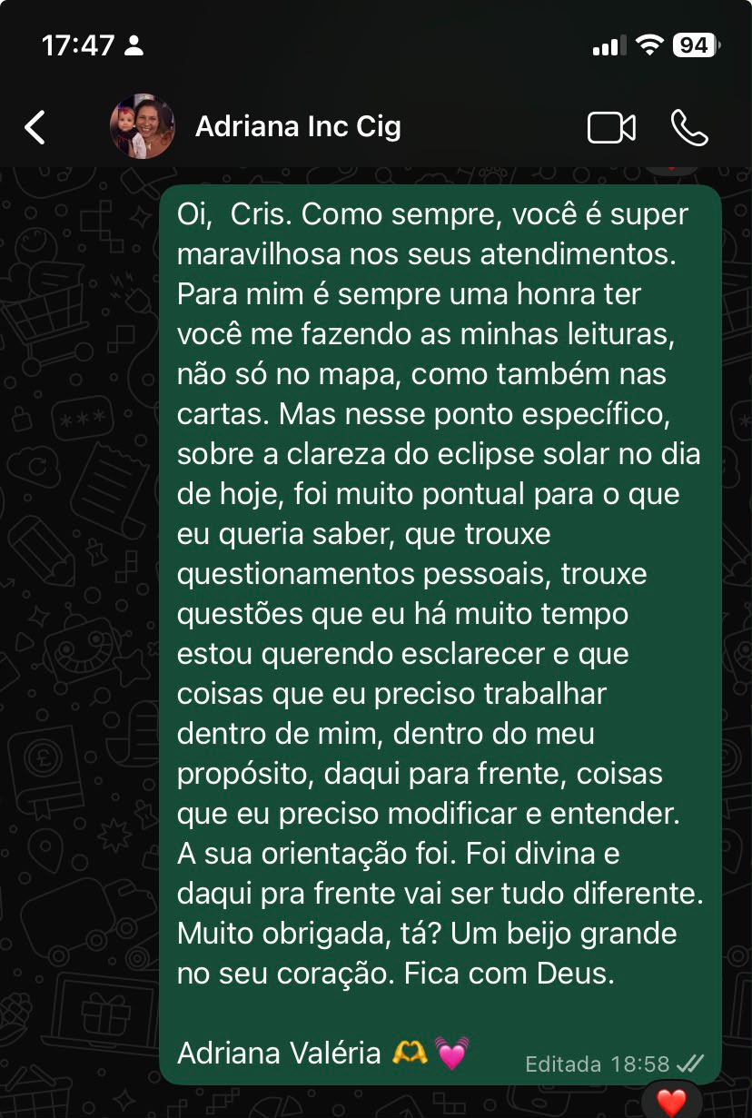 Depoimento real de cliente no WhatsApp 7