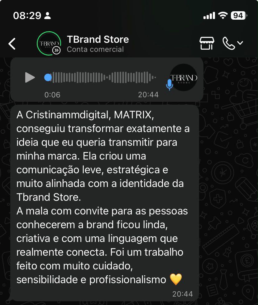 Depoimento real de cliente no WhatsApp 19